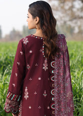 Asim Jofa Embroidered Lawn 3 Piece Unstitched Suit AJ25L D-AJELL-12
